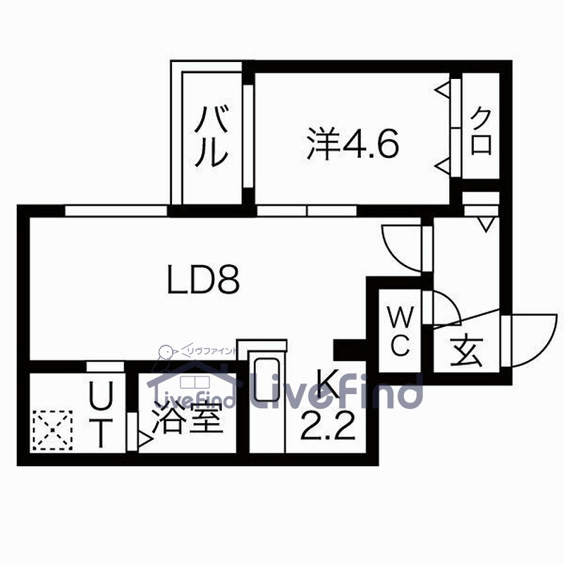 札幌市白石区菊水一条のマンションの間取り