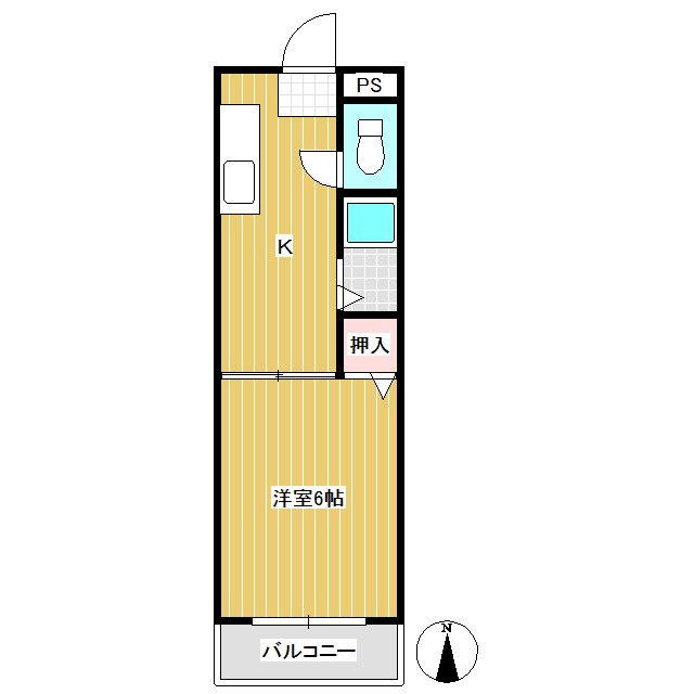 東信ハイツＥ棟の間取り