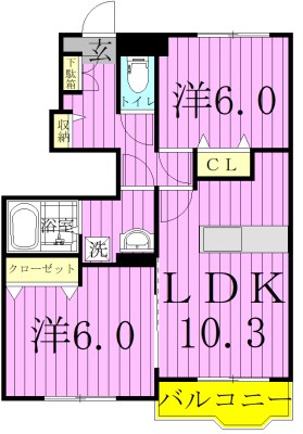 デュエット弐番館の間取り