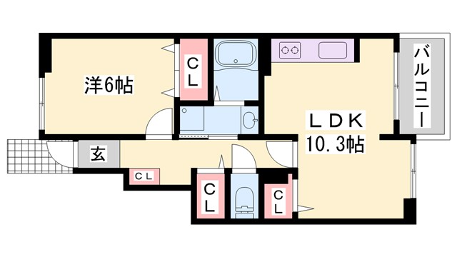 エスペランサ香寺の間取り