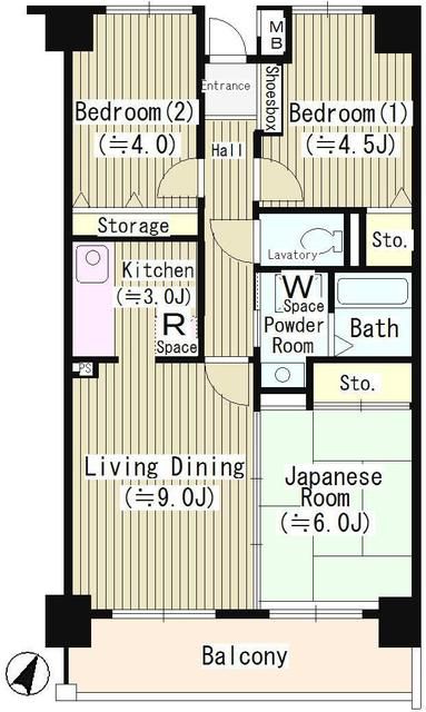 【渋谷区富ヶ谷のマンションの間取り】