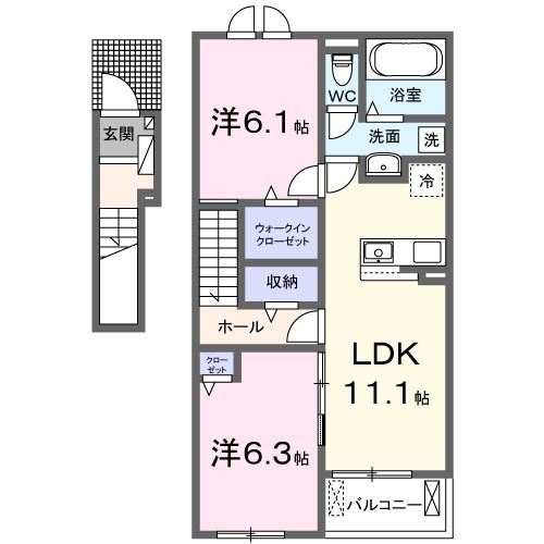エレガンシアIの間取り