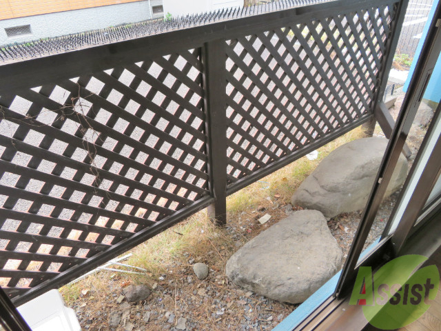 バルコニー　洗濯物を干すスペースが確保されていました。