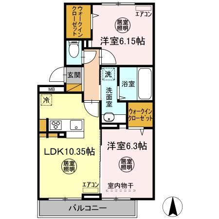 エオス仲久保Bの間取り