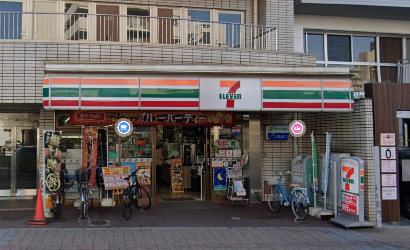 コンビニ　セブンイレブン広島河原町店（コンビニ）まで108m