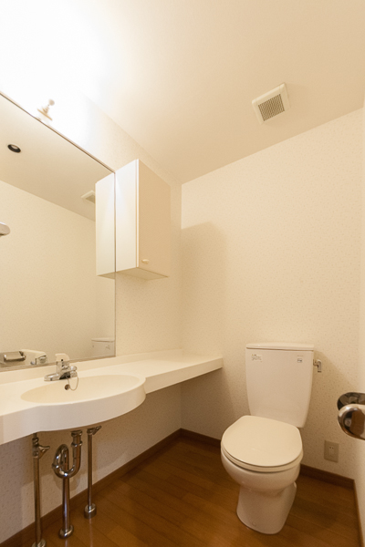 トイレ　オシャレなカウンター洗面台です！