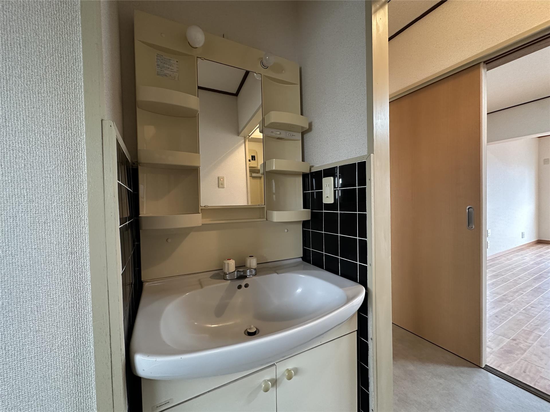 洗面設備　大きな洗面台