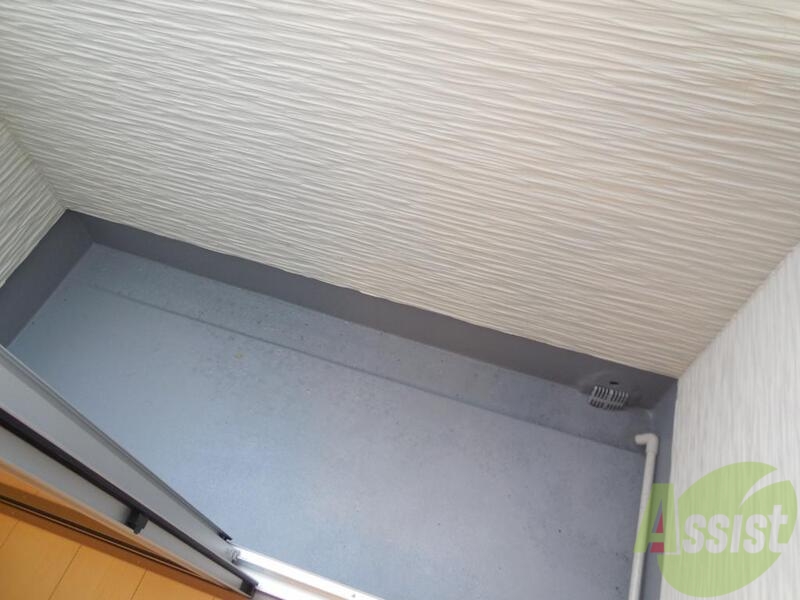 バルコニー　一人分の洗濯物は十分に干せます