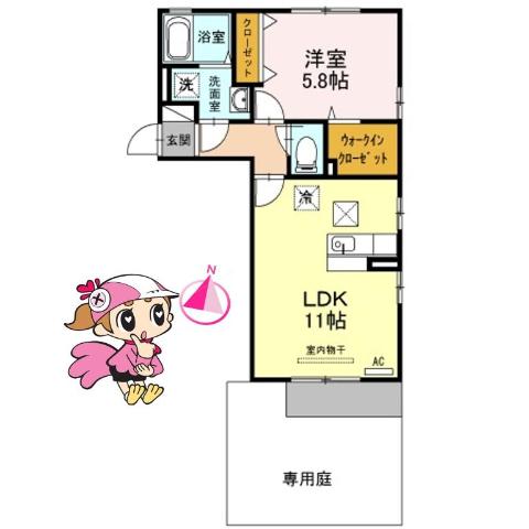 ＪＲ高徳線 佐古駅 徒歩24分 2階建 築13年の間取り写真