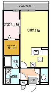 ＪＲ関西本線 久宝寺駅 徒歩17分 3階建 築18年の間取り写真