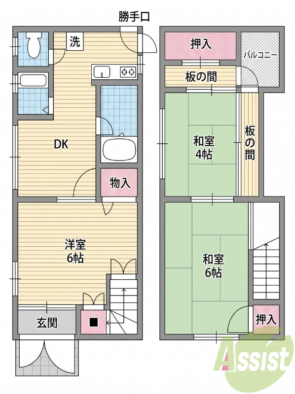 野田町5貸家の間取り写真