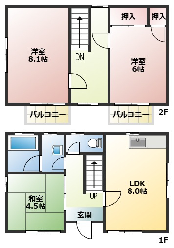 松山様扶桑町山那戸建の間取り写真