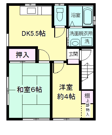 江東区南砂のアパートの間取り