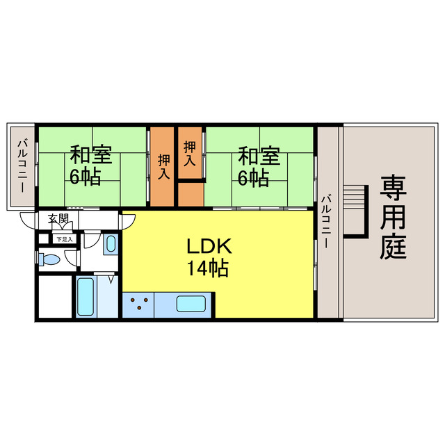 摂津マンションC棟の間取り