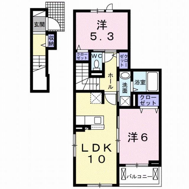 姫路市網干区垣内本町のアパートの間取り