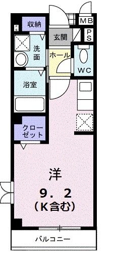 西条市新田のアパートの間取り