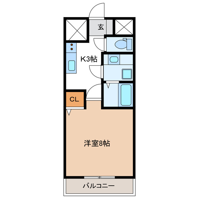 岐阜市柳津町高桑西のマンションの間取り