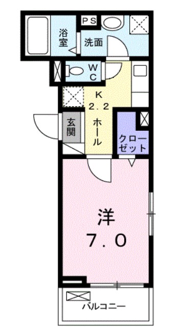 狭山市新狭山のアパートの間取り