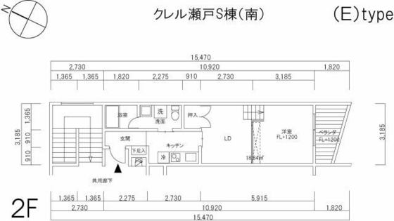 岡山市東区瀬戸町瀬戸のアパートの間取り