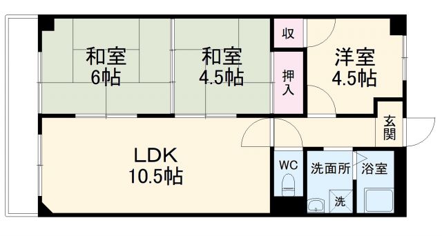 セジュールＨＩＲＯの間取り