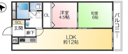 シャルマンコーポ明石2号棟の間取り