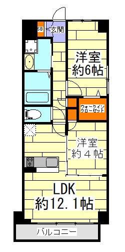 トリニティ豊中本町の間取り