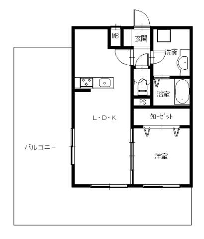 フェリーチェ梅香崎の間取り