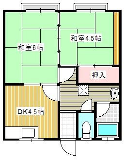 泉佐野市高松北のマンションの間取り