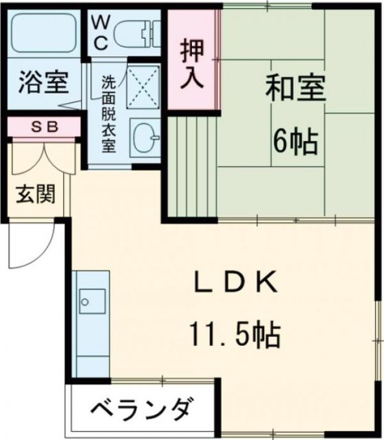 カームハイツＡの間取り