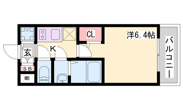 エスリード神戸兵庫駅アクアヴィラの間取り