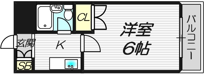 東大阪市若草町のマンションの間取り