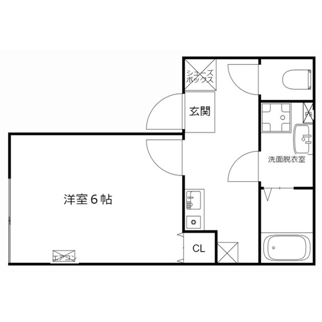 【草加市中根のアパートの間取り】