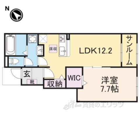 【東近江市沖野のアパートの間取り】