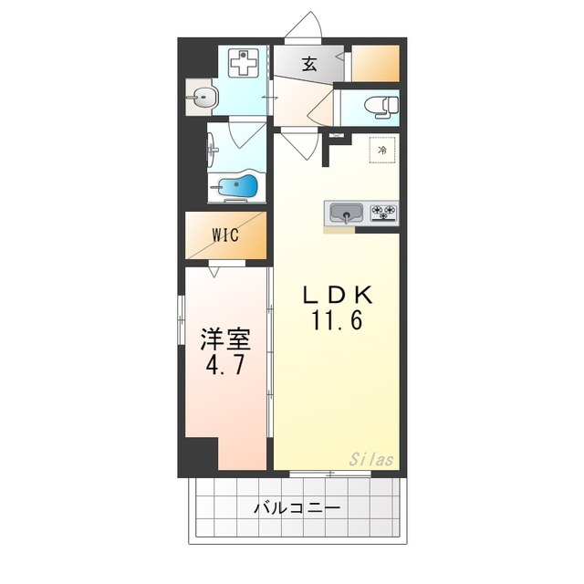 堺市堺区向陵東町のマンションの間取り