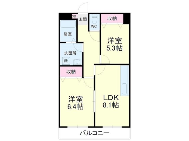 ティアラ西伊場の間取り