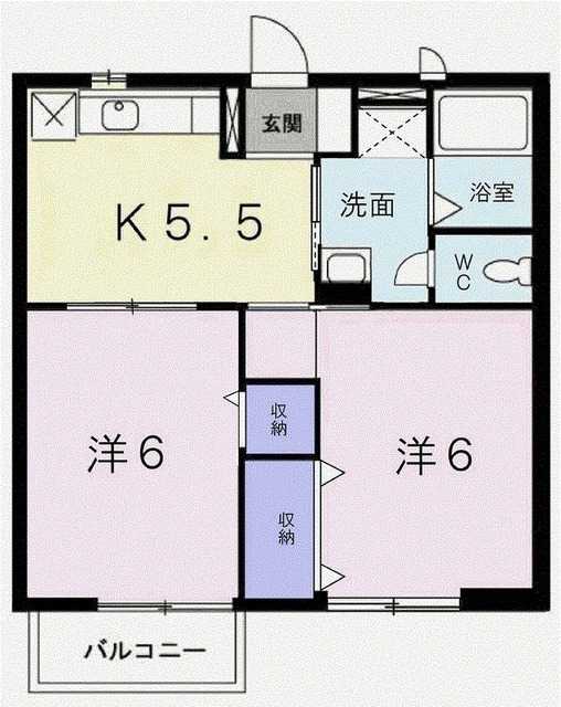 高砂市米田町米田のマンションの間取り