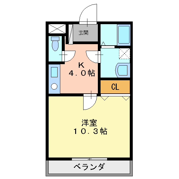 徳島市津田西町のマンションの間取り