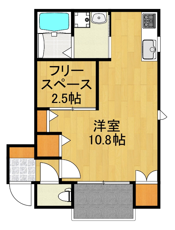 横浜市都筑区東山田のアパートの間取り