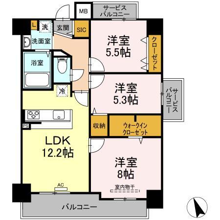 那覇市小禄のマンションの間取り