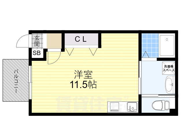 高槻市寿町のマンションの間取り