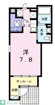 平塚市幸町のアパートの間取り