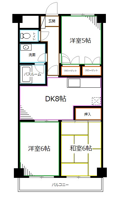 杉並区今川のマンションの間取り