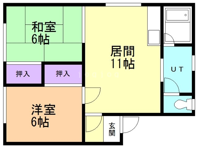 稲穂コーポの間取り