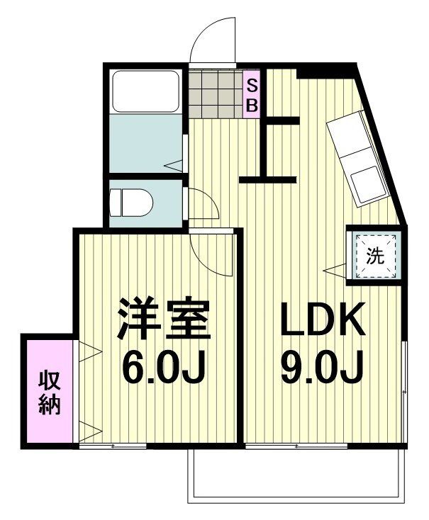 横浜市港北区高田西のアパートの間取り