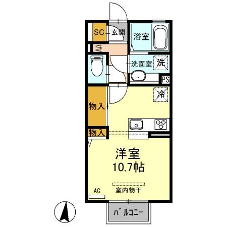 古河市諸川のアパートの間取り