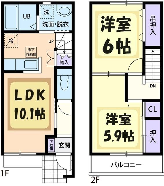 クリスタル　Ｂの間取り