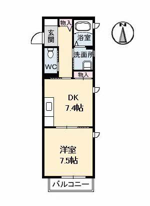 クレセントハイム　Ａ棟の間取り