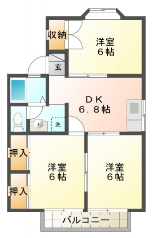 ラルーチェ旭の間取り