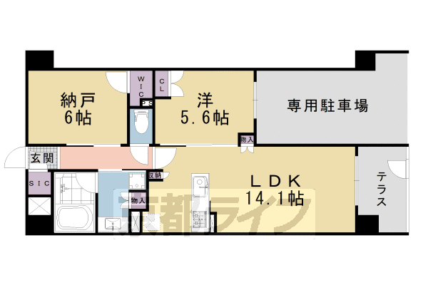 レーベン清水五条の間取り