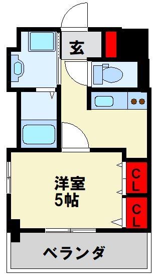 北九州市八幡東区山王のマンションの間取り